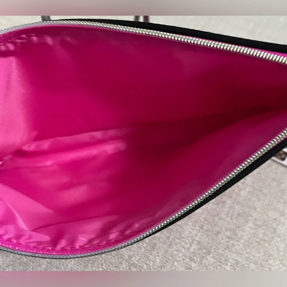 Estee Lauder Hot Pink Cosmetic Pouch & stickers